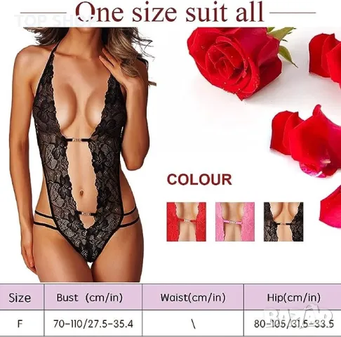 Дантелено боди Tuopuda Babydoll- 4 цвята, снимка 4 - Бельо - 48622018