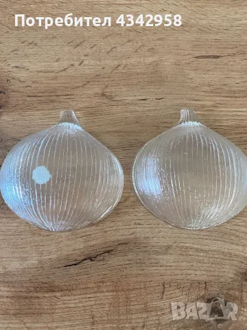 Vintage Hoya Japan crystal.Чинийки в форма на лук., снимка 2 - Антикварни и старинни предмети - 50269596