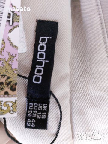 BOOHOO - бежов тренч/шлифер овърсайз, снимка 4 - Шлифери - 35955273