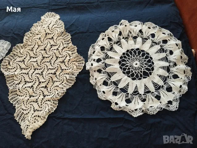 Ръчно плетени покривки едновремешни, снимка 6 - Декорация за дома - 50431536