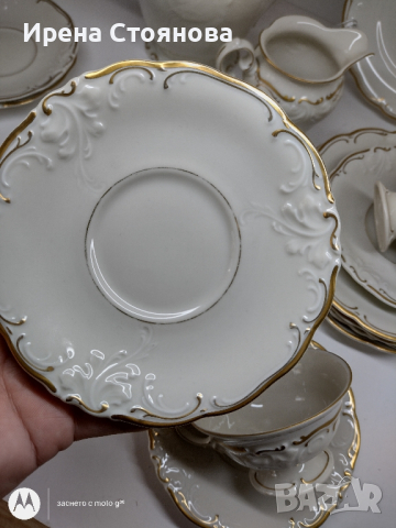 Сервиз за кафе Krister Porzellan-Manufaktur A.G. (1920 until 1952) (KPM), снимка 14 - Сервизи - 44855592