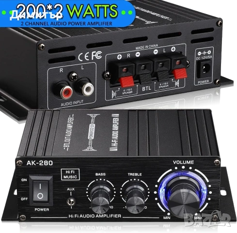 Усилвател АК-280 , снимка 2 - Ресийвъри, усилватели, смесителни пултове - 53245219