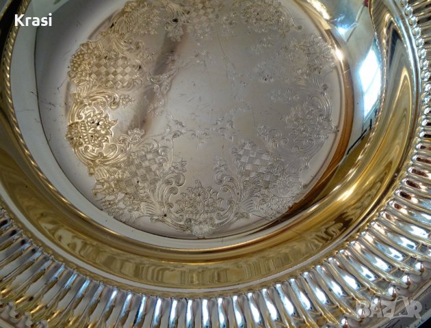 Посребрена бронзова фруктиера,салатиера WMF. , снимка 6 - Антикварни и старинни предмети - 38638525