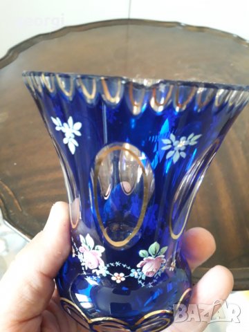 Кристална ваза с позлата Bohemia , снимка 7 - Декорация за дома - 32652371