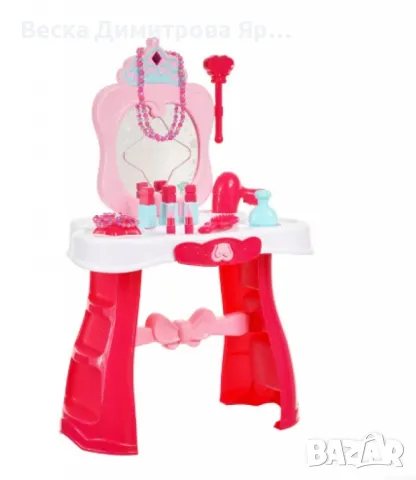 Детска тоалетка New Fashion, Светлини, Музика, 86 х 41 х 57 см, 3+ години, Розов, снимка 2 - Играчки за стая - 47958575