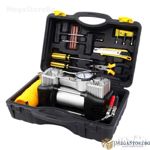 Двуцилиндров Компресор с инструменти и куфар PA1132