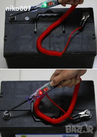 лед дигитален уред-тестер за акумулатор-уред за генератор за автомобил-ван-джип-бус-кола-мини ван, снимка 13 - Аксесоари и консумативи - 53306915