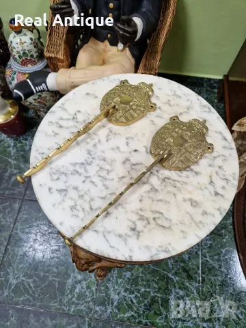 Чифт прекрасни антикварни английски стенни бронзови закачалки, снимка 4 - Декорация за дома - 49523484