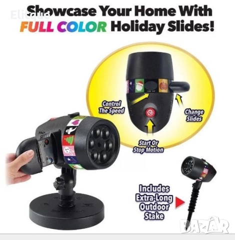 LED проектор с избор от 12 сменящи се Halloween диска -, снимка 4 - Други стоки за дома - 52841867