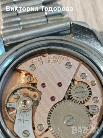  Мъжки часовник Hislon Swiss made , снимка 6 - Антикварни и старинни предмети - 43370788