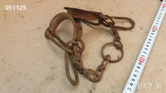 ковани възрожденски пранги, окови, букай , снимка 8 - Антикварни и старинни предмети - 50588707