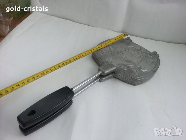 Алуминиева форма за сладки гофретник преса калъп  , снимка 3 - Антикварни и старинни предмети - 33271986