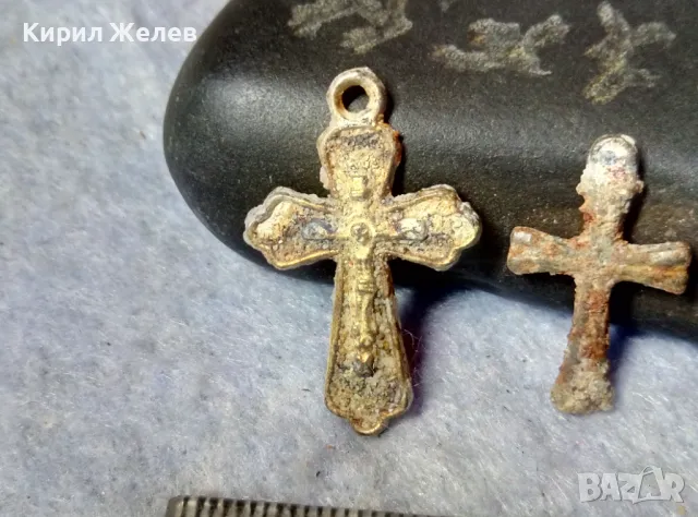 Две СТАРИ МЕТАЛНИ КРЪСТЧЕТА ПРАВОСЛАВНО РАЗПЯТИЕ СПАСИ и СОХРАНИ За КОЛЕКЦИЯ 48800, снимка 9 - Антикварни и старинни предмети - 48818584