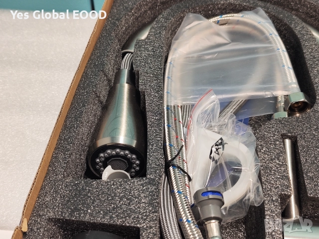 DAYONE кухненски смесител 360° въртящ се с 3 струи неръждаем, снимка 11 - Други - 51984777