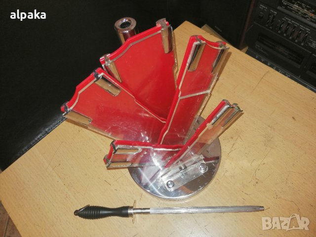 Продавам швейцарска, въртяща се стойка за ножове, Bachmayer, неръждъвейка, снимка 5 - Други - 43480910