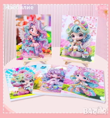 Детски диамантени гоблени с принцеси WJC1 / Размер:23х30 / 180части / Варианти от 1 до 12 виж асети, снимка 3 - Игри и пъзели - 52335194