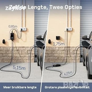 Зарядно за електрически автомобили 3.7kW 6m Кабел за зареждане на електрически автомобили тип 2, снимка 3 - Друга електроника - 50737267