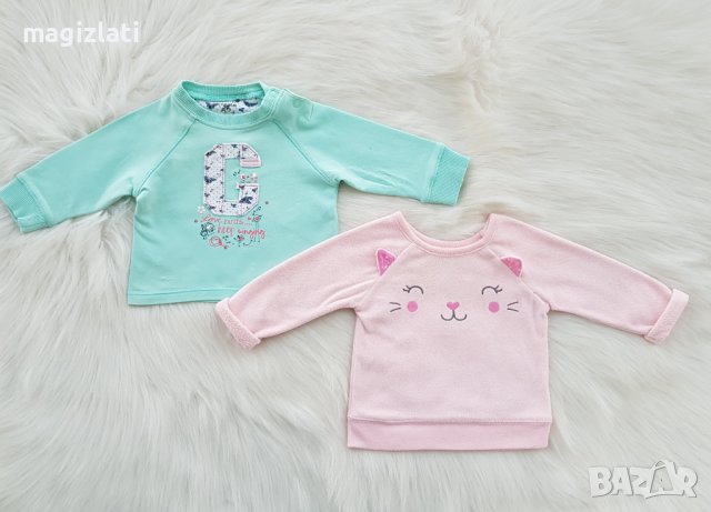 Ватирани блузи за бебе 0-3 месеца