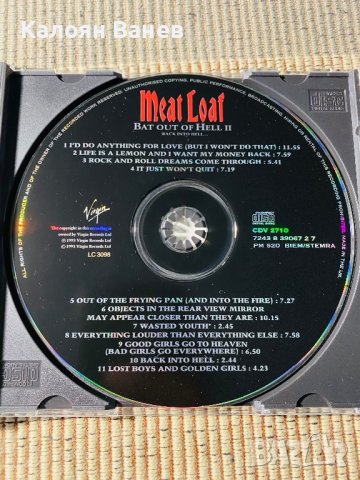 MEAT LOAF - Оригинални, снимка 13 - CD дискове - 37838632