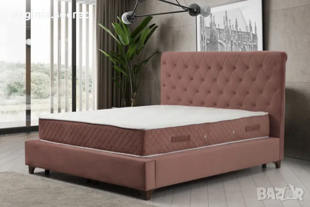 Тапицирано легло с матрак, снимка 11 - Спални и легла - 49769460