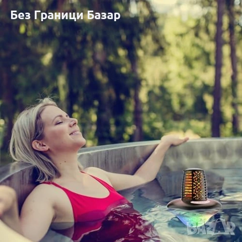 Нова водоустойчива плаваща колонка IP68 за басейн/джакузи RGB 10W TWS, снимка 9 - Bluetooth тонколони - 53565850