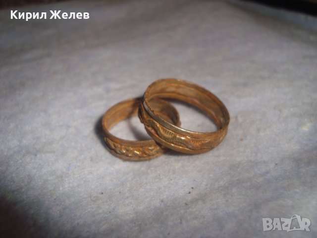 ДВА МНОГО СТАРИ ОРНАМЕНТИРАНИ РЕТРО ПРЪСТЕНА ТИП ХАЛКИ РЪЧНА ИЗРАБОТКА за КОЛЕКЦИЯ 28593, снимка 4 - Антикварни и старинни предмети - 37472855