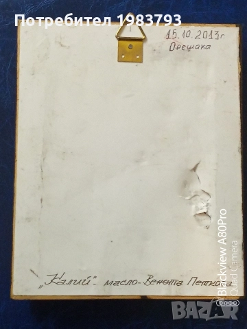 Красив натюрморт,,Калии",масло на Венета Петкова., снимка 3 - Картини - 52804714