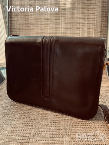 Стилна vintage чанта ALMADA  цвят тъмен шоколад, снимка 5 - Чанти - 37627048