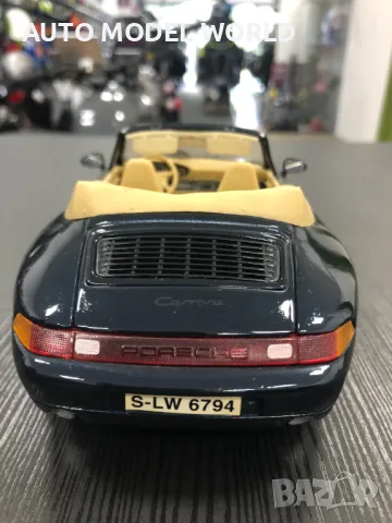 MAISTO метална колекционерска количка PORSCHE 911 Cabriolet 1994 1:18, снимка 5 - Колекции - 47559062