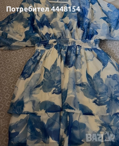 Синя рокля , снимка 2 - Рокли - 52800656