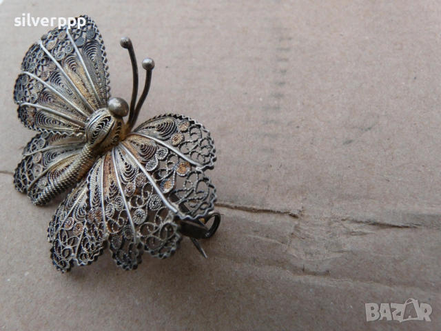  Сребърна брошка - 1 , снимка 2 - Други - 53044835