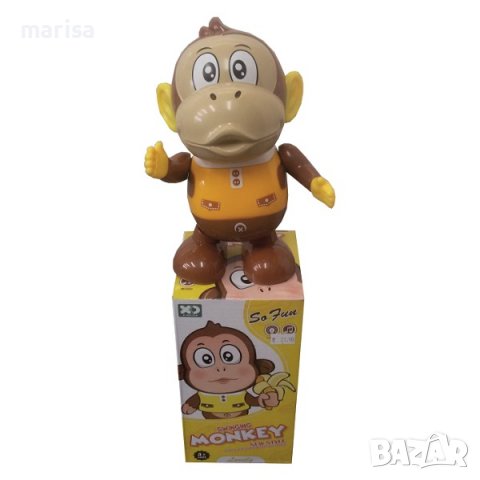 Музикална маймунка с функции, забавна играчка със звук, светлина и движение, в кутия - 17198