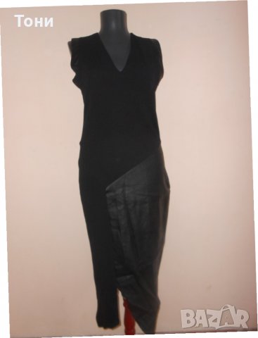 Дълга черна асиметрична рокля  Lefon, снимка 5 - Рокли - 28754889