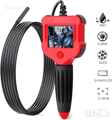 Професионален HD Бороскоп Ендоскоп с 2,4 инчов LCD екран USB Водоустойчив 3M