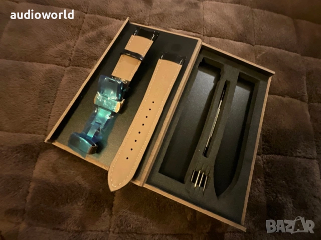 3 бр 24мм каишки за часовник, меш, кожа и верига, снимка 5 - Мъжки - 53397137