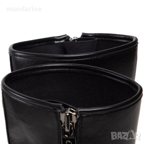 LIU JO № 37 🍊 Дамски кожени боти "BLACK & GREY" нови с кутия, снимка 7 - Дамски ботуши - 43119625