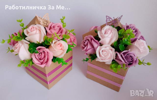 Аранжировки със сапунени рози, снимка 4 - Други - 35978233