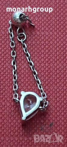 Сребърна висулка, снимка 5 - Обеци - 52436615