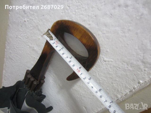 Фишер марков Стар чадър, пъстър, с дървена дръжка, снимка 7 - Други ценни предмети - 28950992