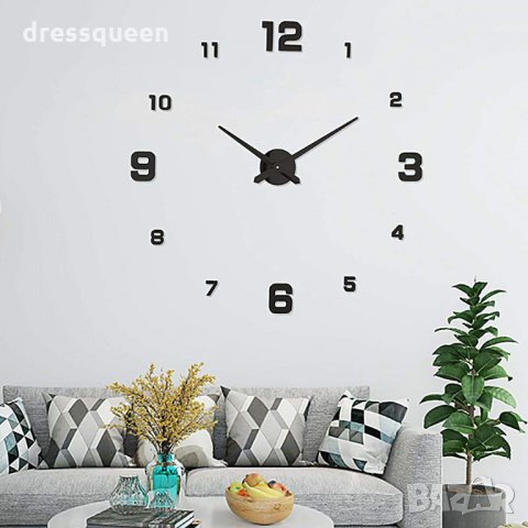4205 Стенен часовник с 3D цифри , снимка 1 - Стенни часовници - 28498165