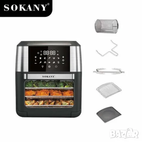 Фурна еър фрайър Sokany 12L 1800W, снимка 11 - Обзавеждане на кухня - 49184883