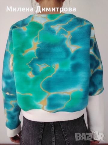  Ръчно рисувани ватирани суичъри , снимка 10 - Суичъри - 50078008