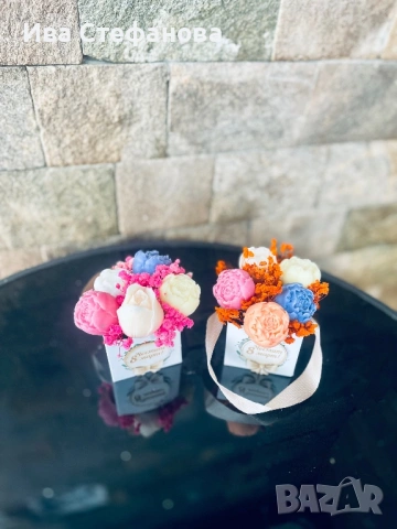 Подаръчета от ароматизирани восъчни цветя , снимка 5 - Други - 53461715