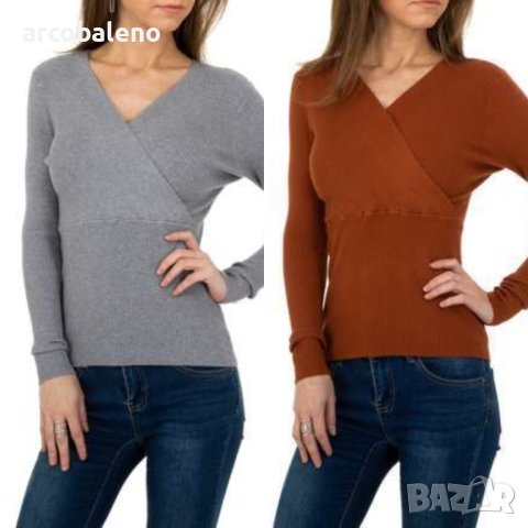 Ликвидация! Дамски моден пуловер, 2цвята , снимка 1 - Блузи с дълъг ръкав и пуловери - 31486602