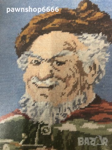 Гоблен старец със халба , снимка 2 - Други ценни предмети - 39498836