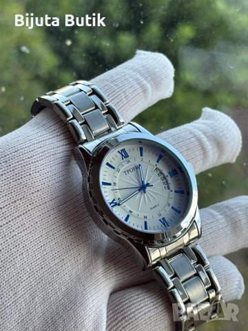 Масивен Стаманен Мъжки Часовник, снимка 3 - Мъжки - 51778346