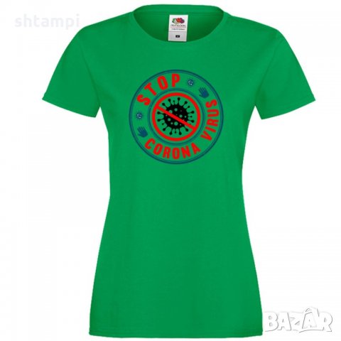 Дамска тениска Корона вирус corona virus COVID-19 Stop Corona, снимка 2 - Тениски - 33168966