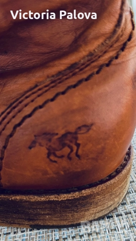 Боти MUSTANG естествена кожа, снимка 8 - Дамски боти - 51463504