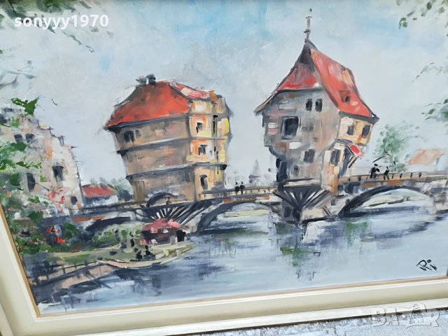 Ri-106х75см-голяма картина с рамка-рисувано върху платно, снимка 7 - Колекции - 26810627