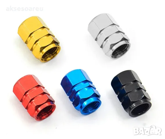 Нови 4 бр. алуминиеви капачки за вентили на джанти гуми за украса на кола автомобил колело велосипед, снимка 18 - Аксесоари и консумативи - 50332830